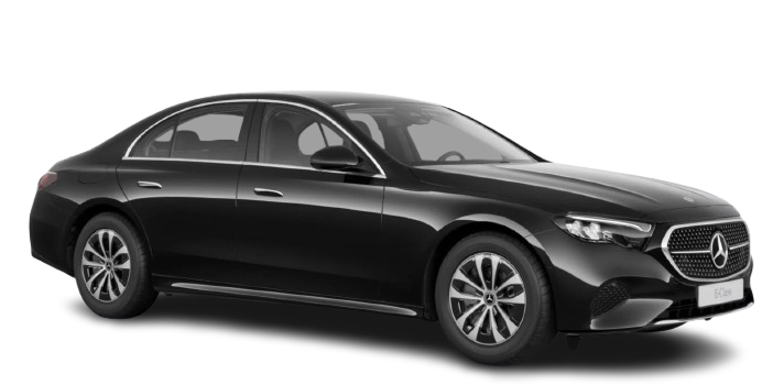 Mercedes Classe E noire – véhicule de luxe avec chauffeur privé sur la Côte d’Azur